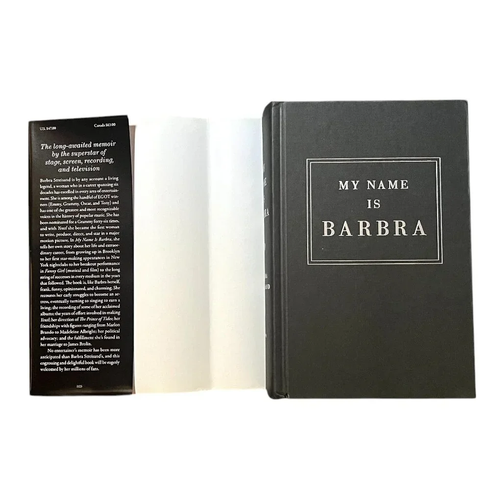 My Name is Barbra by Barbra Streisand, Hardcover Autobiography w/Photos, 970 pgs